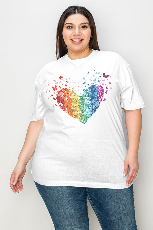 Rainbow Heart Graphic T-Shirt
