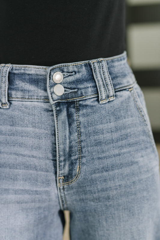 Judy Blue High Waist Trouser Wide Leg Jeans