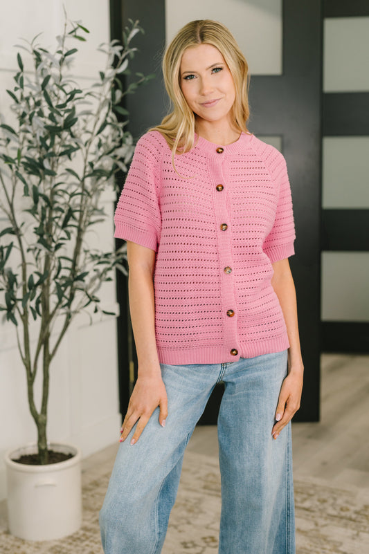 Dreaming All Day Sweater Knit Button Down