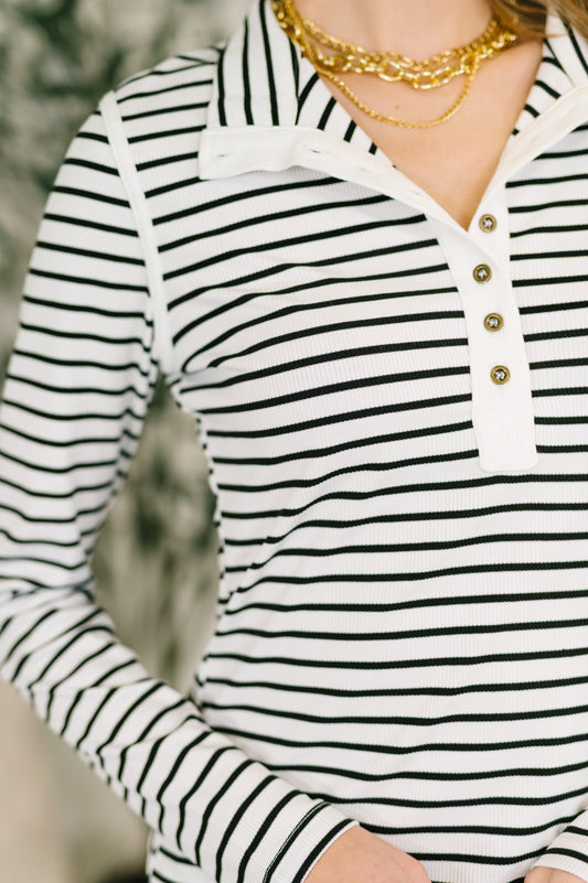 I Know What I Want Long Sleeve Henley Top