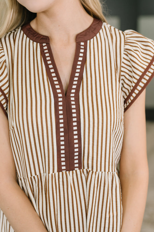 Let Me Love You Cap Sleeve Tiered Dress