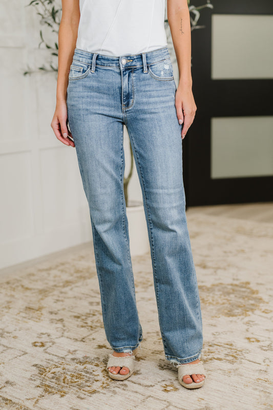 Judy Blue Mid Rise Vintage Wash Bootcut Jeans