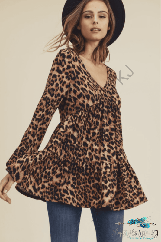 Cats Meow Ruffled Tunic - Size Small