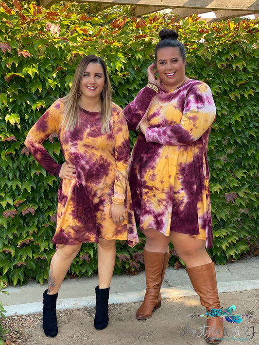 Crimson Gold Fishtail Dress - Size S