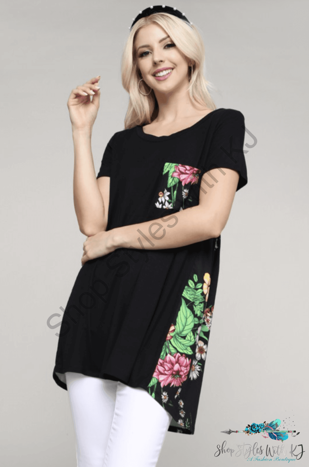 Daisy Mae Short Sleeve Tunic - Size Small