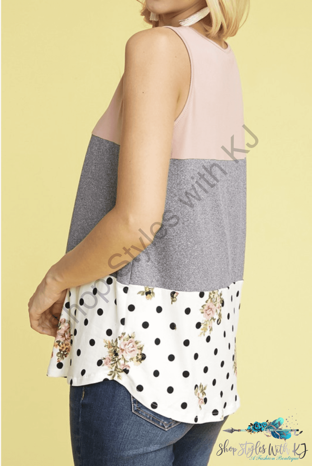 Eyes On You Color Block Tank - Size S