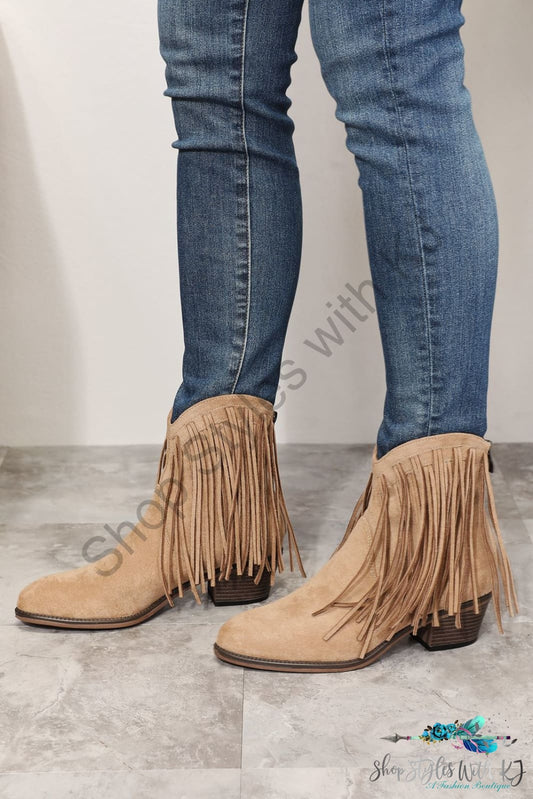 Legend Womens Fringe Cowboy Western Ankle Boots Shoes