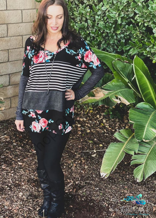 Frozen In Time Color Block Tee