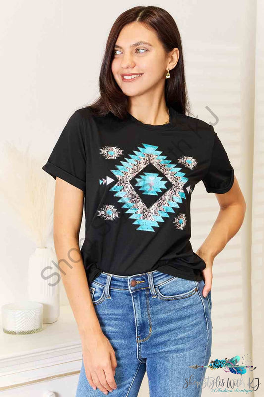 Simply Love Graphic Short Sleeve T-Shirt Black / S
