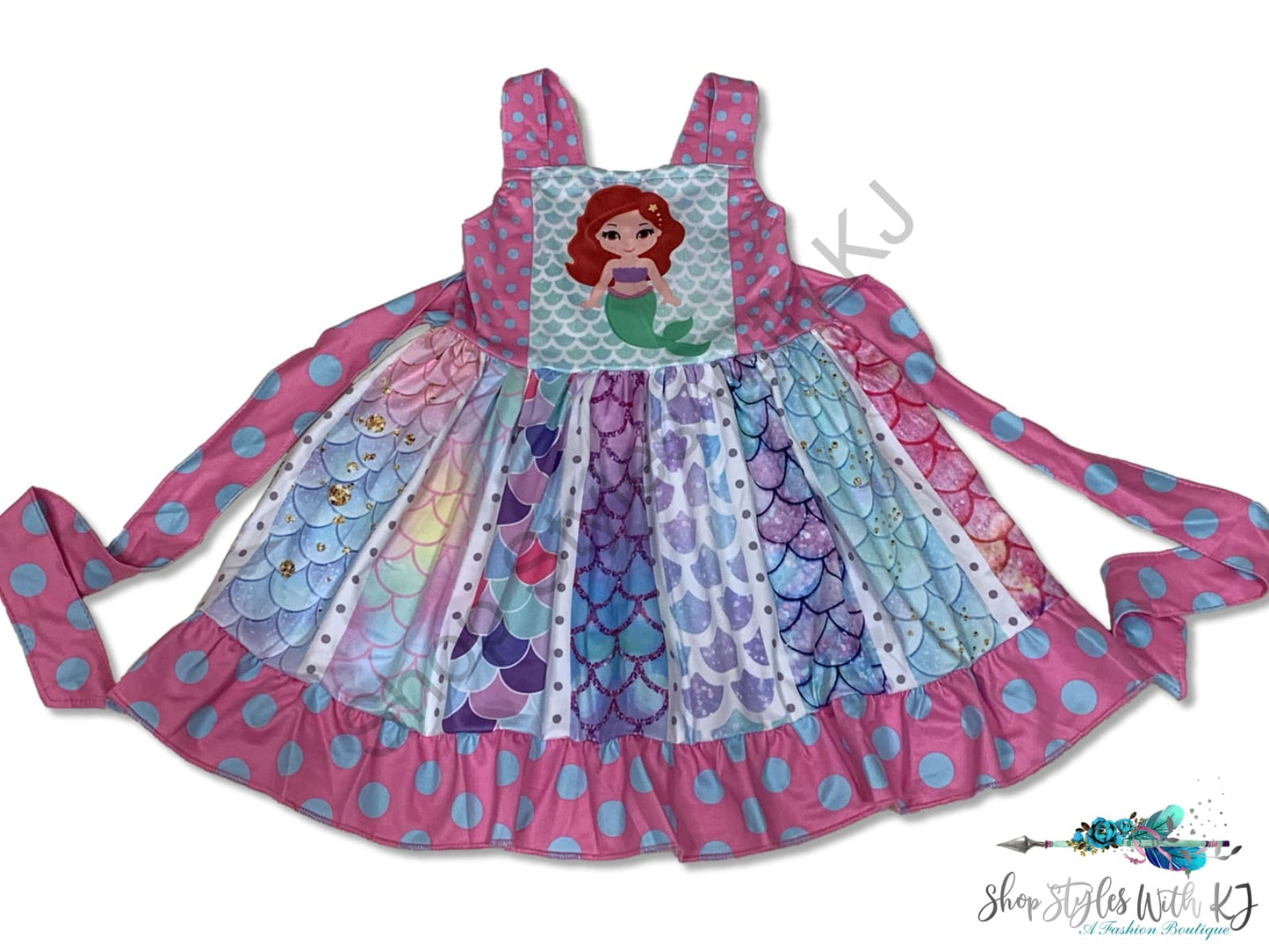 I Believe In Mermaids Twirl Dress Clothing