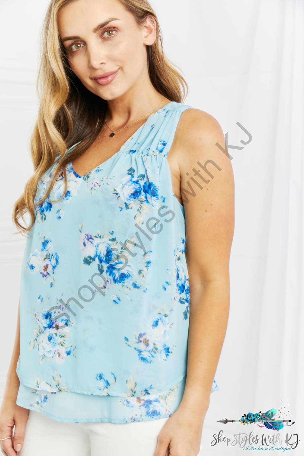 Off To Brunch Floral Tank Top Shirts & Tops