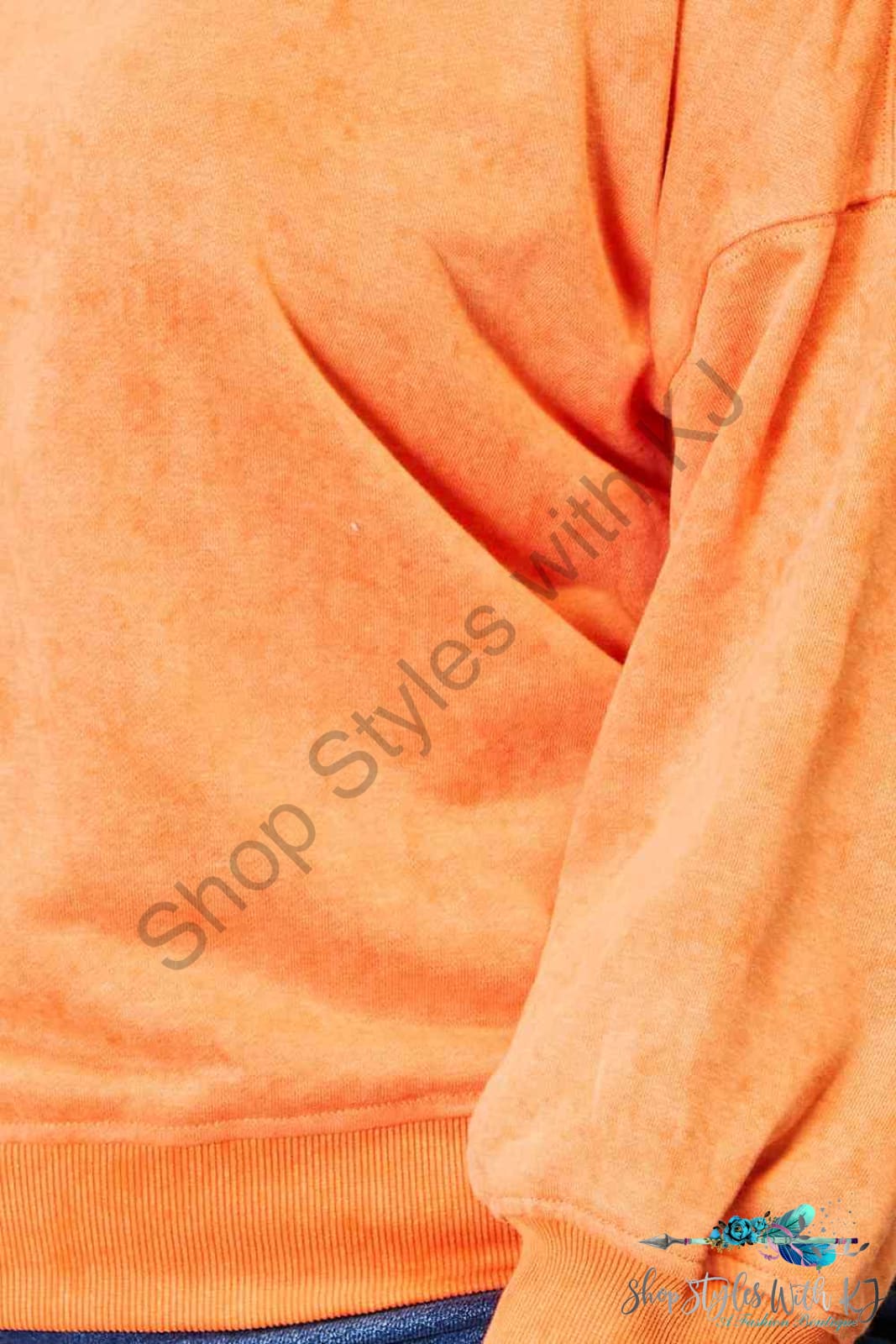 Round Neck Dropped Shoulder Sweatshirt Sweatshirts & Hoodies