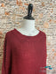 Side Slit Waffle Knit Sweater In Cabernet Shirts & Tops