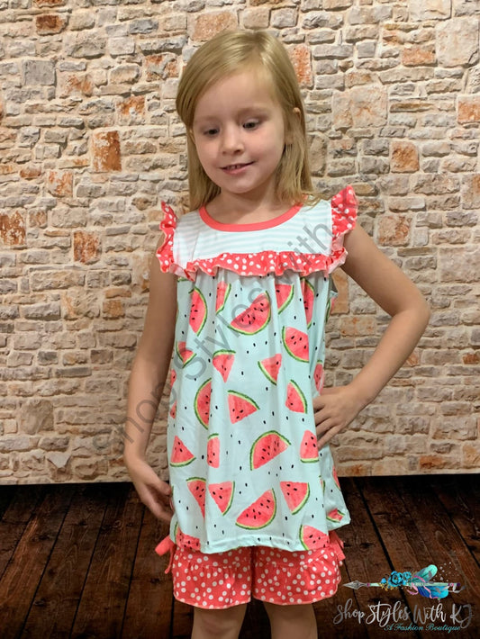 Wanna Be A Melon-Aire 2Pc Short Set Kids