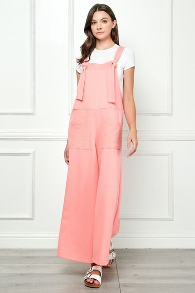 Wide Strap French Terry Overalls