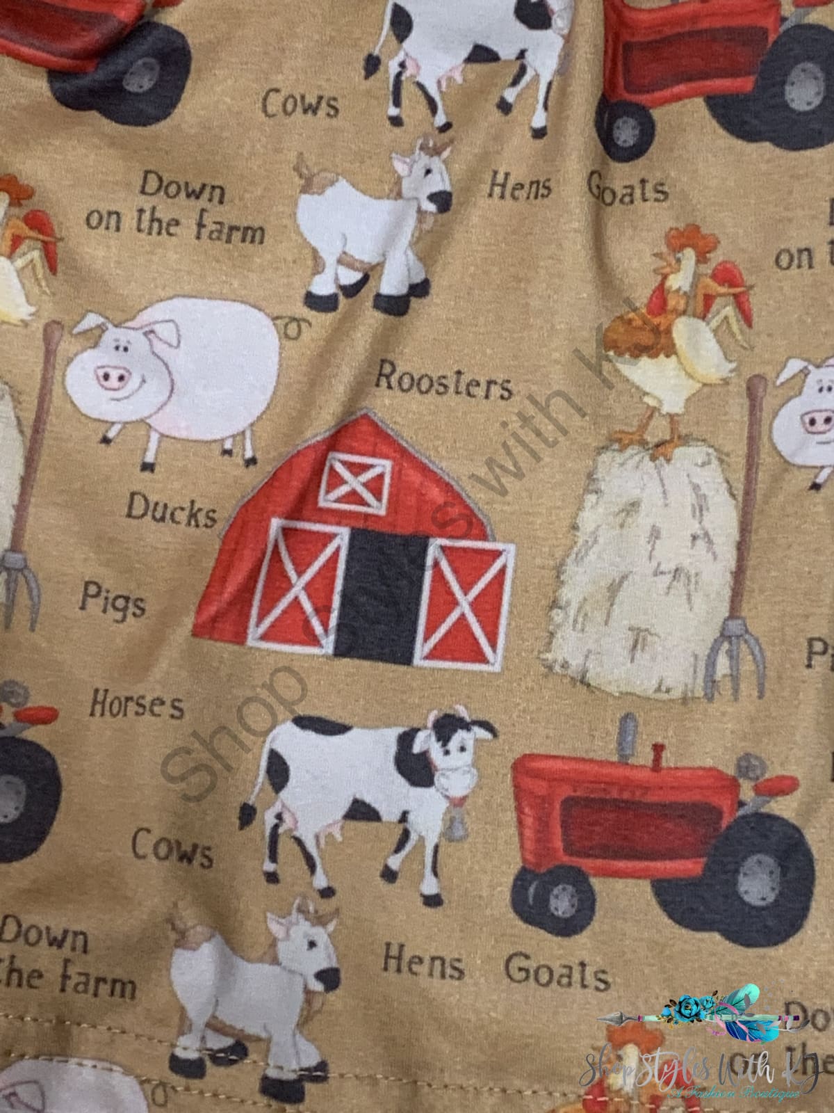 Down On The Farm 2Pc Short Set Kids