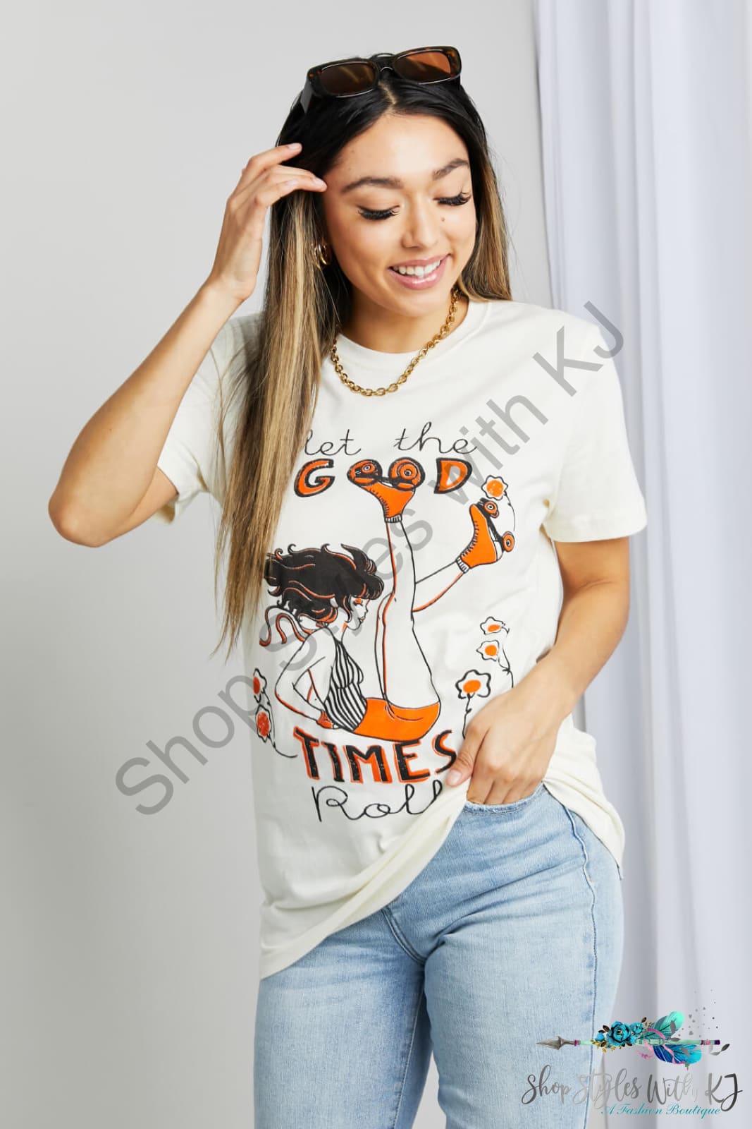 Let The Good Times Roll Graphic Tee Shirts & Tops