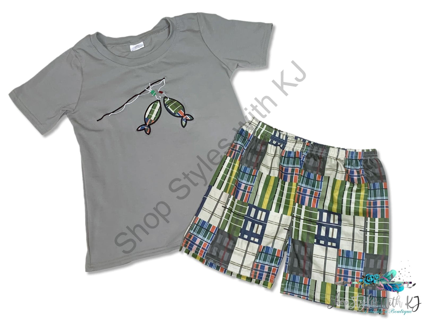Seems A Bit Fishy 2Pc Short Set Clothing
