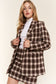 Plaid Brushed One Button Blazer