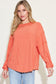Ribbed Round Neck Long Sleeve T-Shirt - 8 Colors