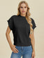 Mock Neck Short Sleeve Sweater - 4 Colors