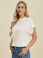 Mock Neck Short Sleeve Sweater - 4 Colors