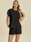 Texture T-Shirt and Shorts Set - 3 Colors