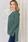 Ribbed Half Button Long Sleeve High-Low T-Shirt - 5 Colors