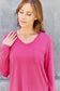 V-Neck Long Sleeve Top - 5 Colors