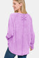 Round Neck Thumbhole Long Sleeve T-Shirt - Lavender