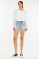 Kancan High Rise Side Slit Denim Shorts