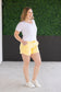 French Terry Stevie Shorts - Lemon Drop