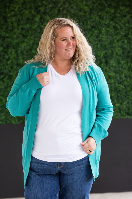 High Pocket Cardigan - Teal