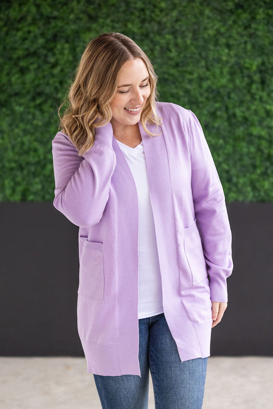 High Pocket Cardigan - Lavender