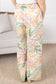 Presley Palazzo Pants - Mauve and Green Palm