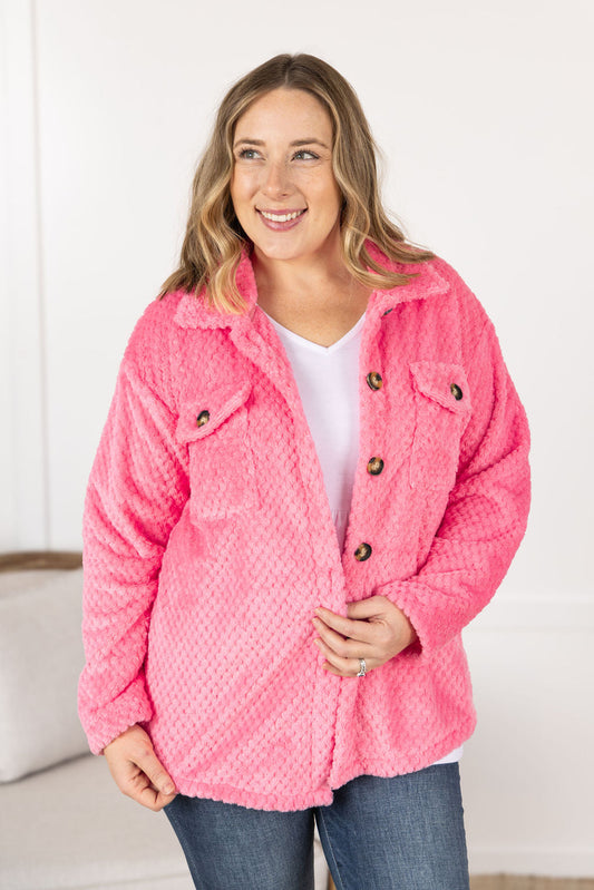 Fleece Shacket - Pink