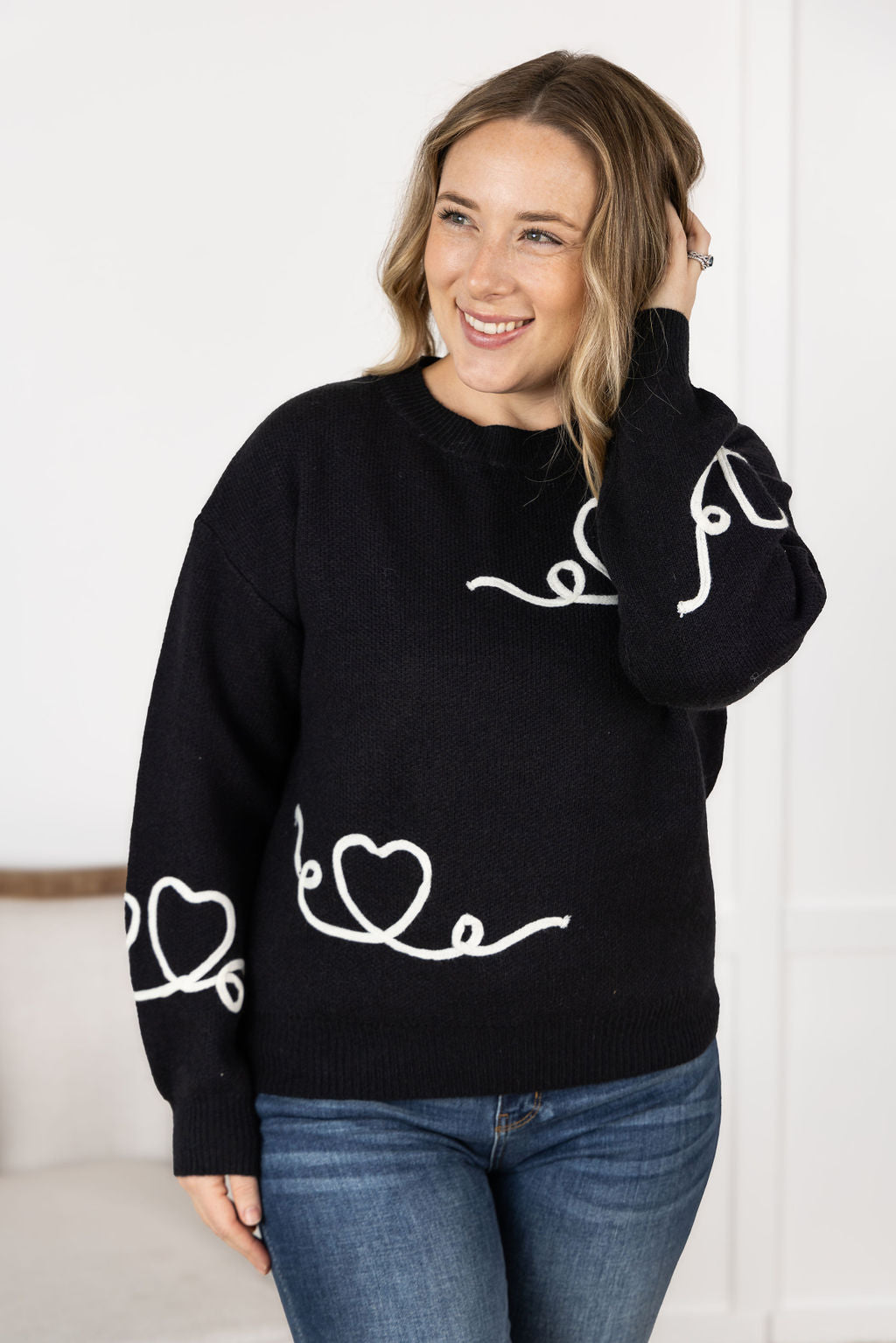 Black Hearts Sweater