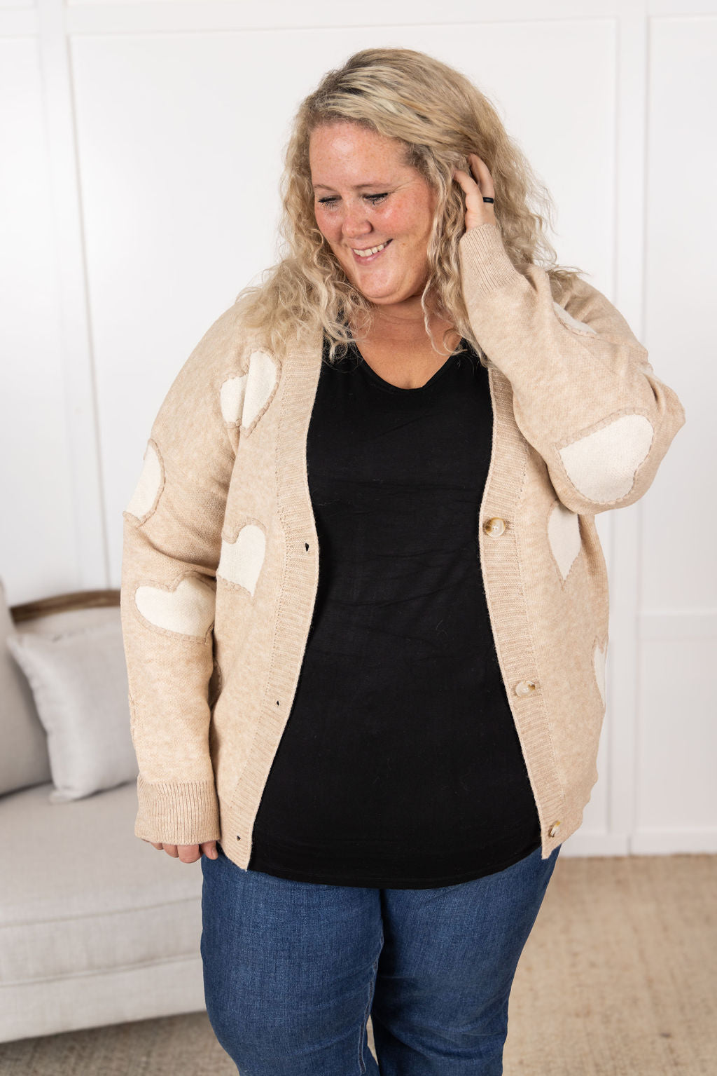 Sweetheart Cardigan - Tan