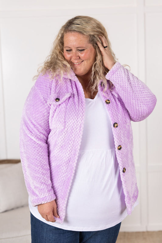 Fleece Shacket - Lavender