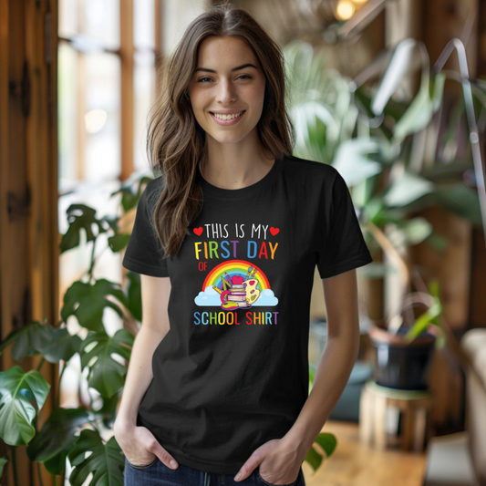 This is my First Day of School Shirt Graphic Tee - Adult