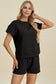Texture Short Sleeve Top and Shorts Set - 5 Colors