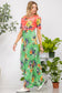Printed Round Neck Short Sleeve Maxi Dress - 2 colors avail