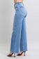 Judy Blue High Rise Vintage Wash Retro Wide Leg Jeans