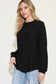 Ribbed Round Neck Long Sleeve T-Shirt - 8 Colors