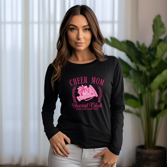 Cheer Mom Social Club Long Sleeve Graphic Tee