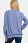 Melange Round Neck Top - Navy