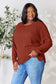 Ribbed Round Neck Slit Knit Top - 5 Colors