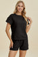 Texture Short Sleeve Top and Shorts Set - 5 Colors