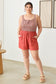 Plus Size Drawstring Elastic Waist Shorts with Pockets - 2 colors