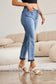 Judy Blue Release Hem Mid Rise Cropped Bootcut Jeans